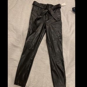 Black Zara Leather Pants